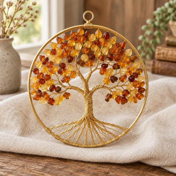 Amber Tree of Life Wall Hanging