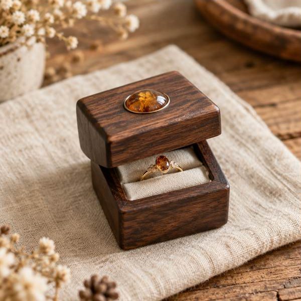 Petite Amber Ring Box